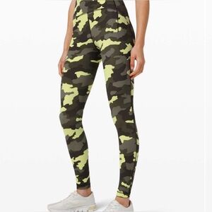 Lululemon Swift Speed HR Tight 25" Heritage 365 Camo Crispin Green Multi